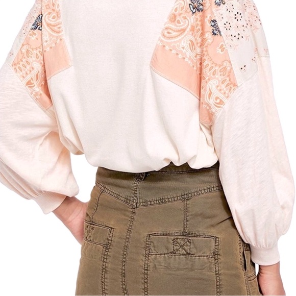 We The Free People Feelin It Paisley Eyelet Top - Picture 3 of 10